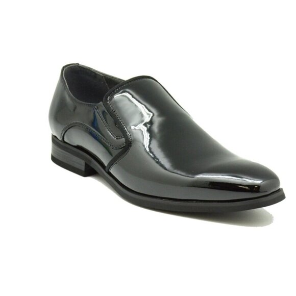 La Milano Other - La Milano Men Patina Bart Black Patent Leather Formal Dress Slip-On Shoes Sz 14D